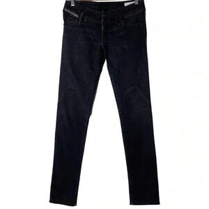 Diesel  Low Rise Matic Slim-Tapered Jeans Wash 008Z1 Black Denim Jeans W25